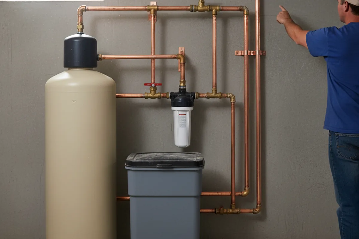 Whole-house water treatment system installed in Lignum